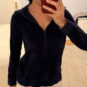 Navy Blue Zip-Up Hoodie